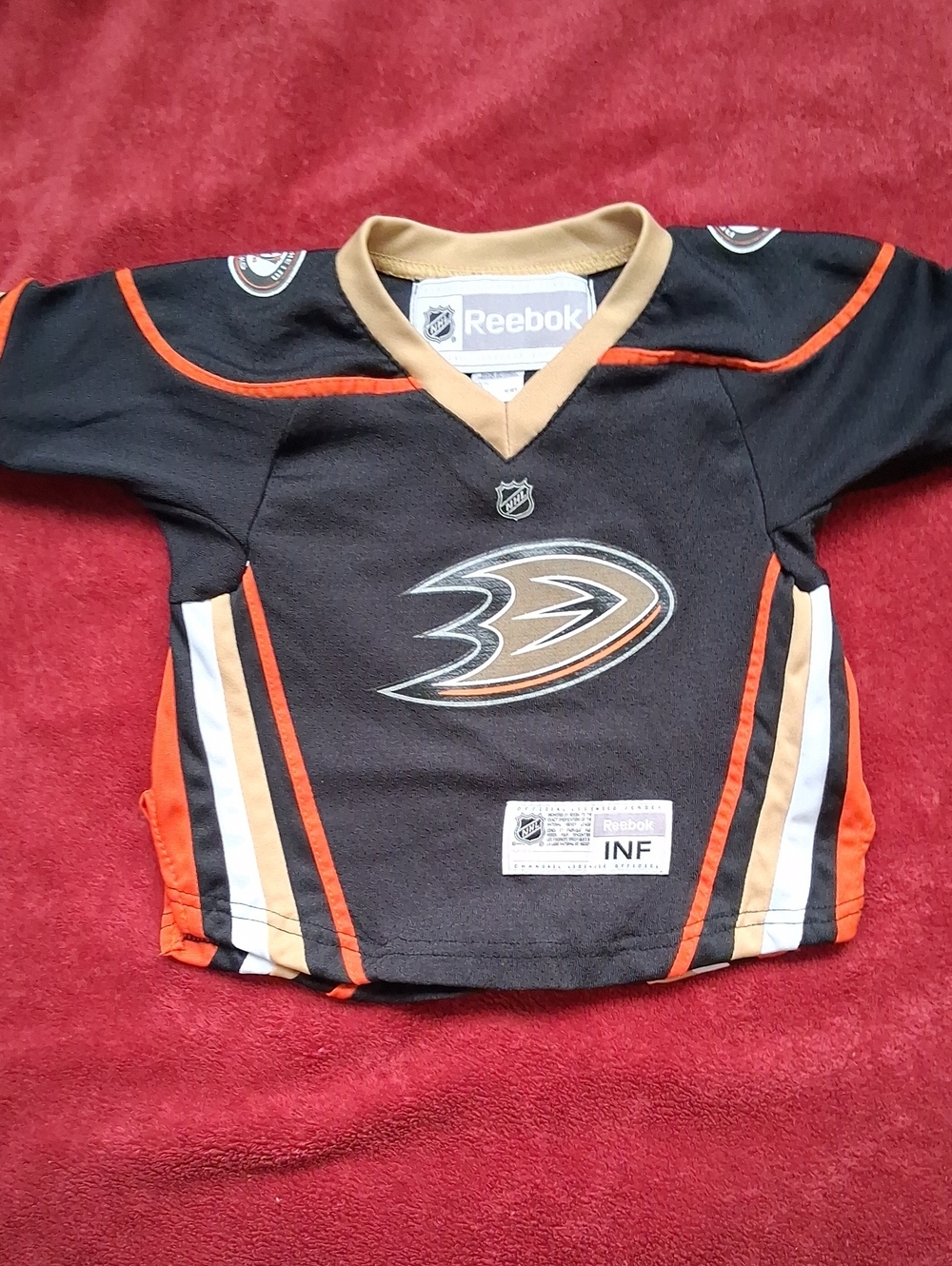 Reebok Infant NHL Anaheim Ducks Hockey Jersey 12-24 Months
